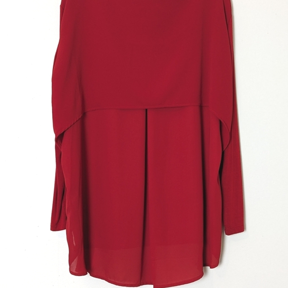 Dark Red Layered Top - Picture 6 of 7